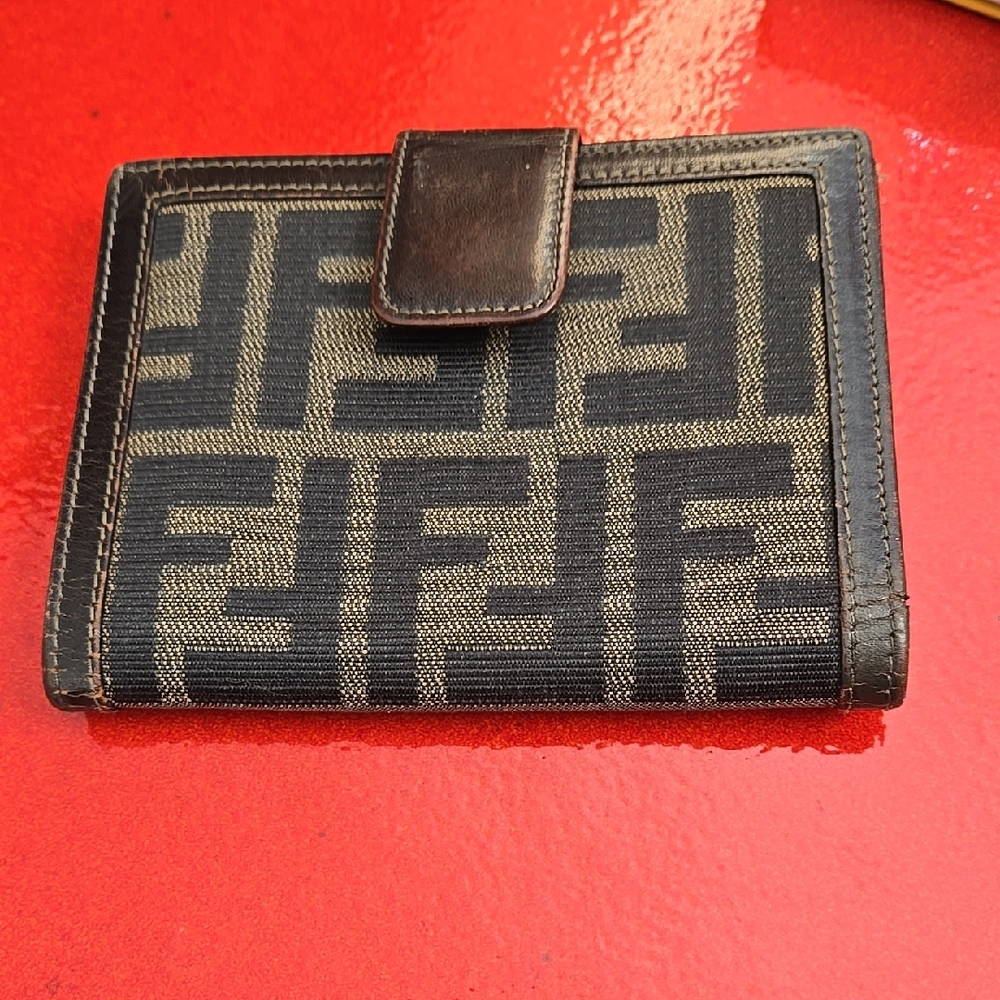 Fendi Black and Brown Wallet